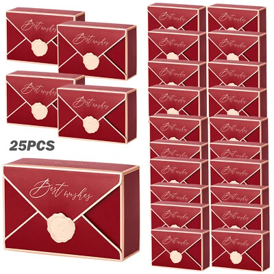 MARKENLOS 25 Stücke Geschenkbox Umschlagform Candy Box Klein Geschenkschachtel für Party