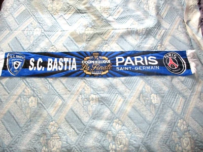 echarpe scarf football SC BASTIA PSG PARIS SG  FINALE COUPE DE LA LIGUE 2015 - Photo 1/4