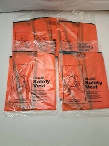 BLAZE ORANGE Deer Hunter Road Package Delivery Safety Lot of 5 NEW One Size - Picture 1 of 6