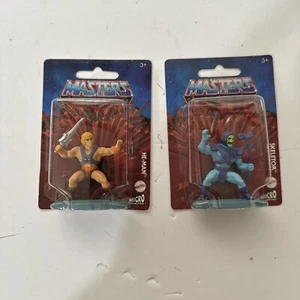 NEW ~ (2) Masters Of The Universe Mattel Micro Collection 2" He Man & Skeletor - Picture 1 of 4