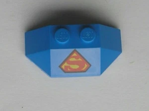 LEGO Blue Wedge 2x4 Triple Superman 'S' Logo Ref 47759pb11 Set 76068  - Picture 1 of 1