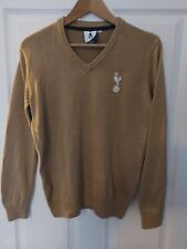 Tottenham Hotspur Jumper Knit Spurs V Neck Camel Size M Official Merchandise