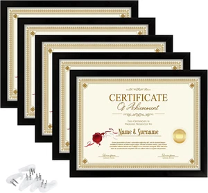 8.5X11 Document Frame Certificate Diploma Frame with High Definition Glass, 5 Pa - Picture 1 of 12