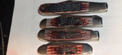 Case Xx Cranberry Silver Script Lot Of 4 - Image 1 of 4