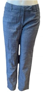 Zac & Rachel Dress Pants Womens Sz 10 Gray Herringbone Slacks Stretch Business - Picture 1 of 9