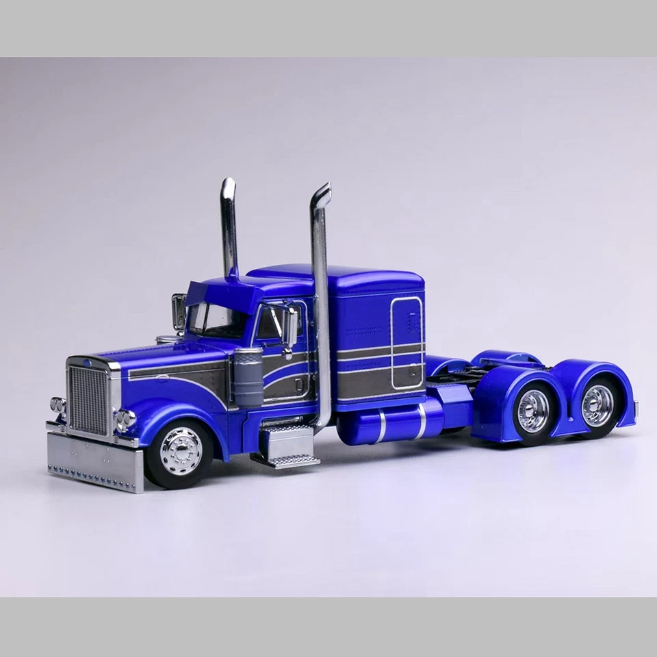 1:64 Peterbilt 379 Low Profile Die-Cast Model Truck - Alloy Replica-Blue - Image 1 of 4