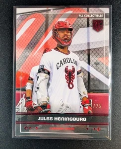 Jules Heningburg 2025 Premier Lacrosse League Fieldside PLL #29 lámina roja #21/25 - Imagen 1 de 3