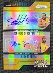 2024-25 Prizm Euroleague Sofoklis Schortsanitis Alex Tyus Gold Auto /10 - Picture 1 of 2