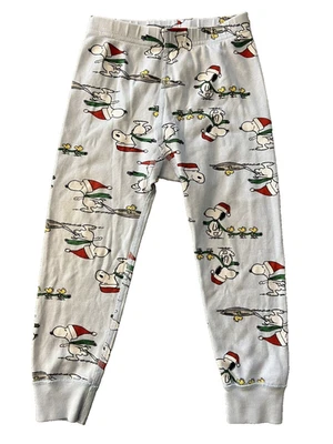 HANNA ANDERSA PEANUTS SNOOPY WOODSTOCK CHRISTMAS PAJAMA BOTTOMS 90 厘米 3T 男女皆宜 — 第 1/4 张图片