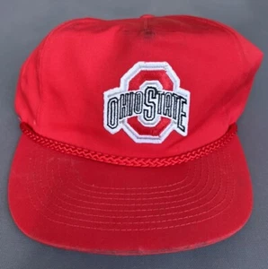Vintage 80s Ohio State Buckeyes Rope Snapback Hat Cap - Picture 1 of 11