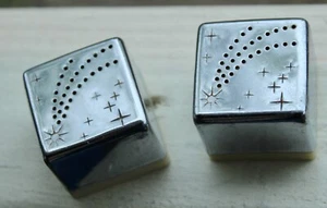 Vintage 30er Art Deco SKYWAY CHASE Chrom STERNSCHNUPPE Würfel Salz Pfefferstreuer - Bild 1 von 10