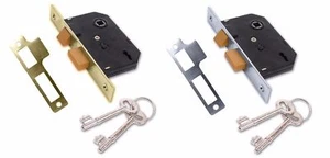 NEW RHINO (YALE) 63mm 2.5" 2 LEVER SASHLOCK in CHROME/BRASS FINISH WITH 2 KEYS - Picture 1 of 7