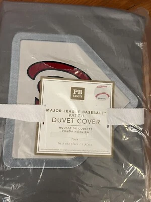 NUEVO NUEVO CON ETIQUETAS Pottery Barn Adolescente MLB Béisbol Washington Nationals Doble Edredón Gris Foto 1 de 4