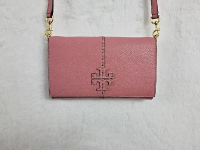 Bolso Bandolera Cartera de Cuero Rosa Magnolia Tory Burch McGraw Foto 1 de 4