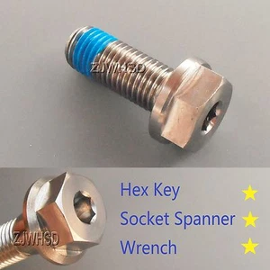 M10 x 1.5 x 25 Titanium Ti Screw Bolt Socket Cap Hexagon Hex Flange Head +Blue - Picture 1 of 2