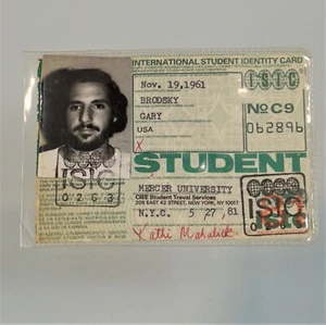 Vintage International Student Identity Card 1981 Mercer University Georgia - Picture 1 of 4