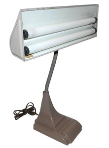 Vintage Specialty Art Co Fluorescent Desk Lamp Gooseneck 2 Bulb Works!!! - Picture 1 of 12