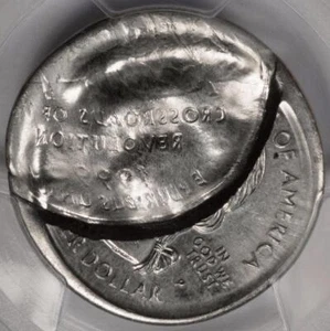 1999 PCGS MS64 60% Brockage Detached Reeding New Jersey Quarter Mint Error WOW! - Picture 1 of 4