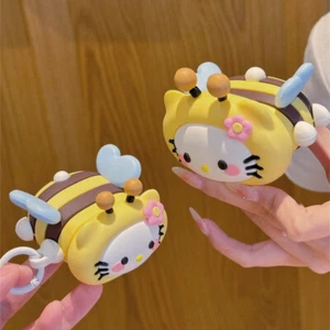 Jolie coque 3D dessin animé abeilles pour Airpods 4/3/2/1 Pro1/2 housse de protection écouteur - Photo 1 sur 8