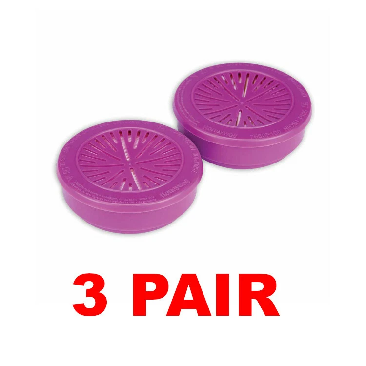 Cartucho de filtro de respirador North Safety 7580P100 (3 pares) Foto 1 de 1