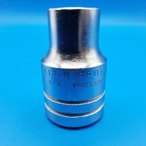 Vintage Proto Professional 7/16" Steckschlüssel, 1/2" Antrieb, Nr. 5414H, 6 Point, USA - Bild 1 von 8