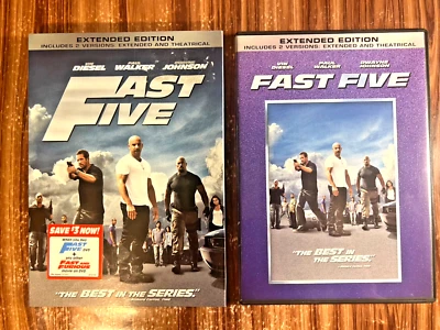 Fast Five Extended Edition DVD Vin Diesel Paul Walker Dwayne The Rock Johnson 5 - Image 1 of 4