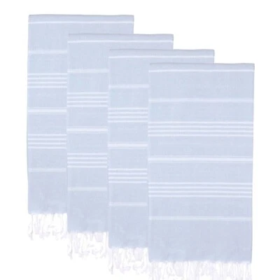 Набор из 4 турецких пляжных полотенец (38 x 71 дюйм) | 100% хлопок очень большое турецкое полотенце - Изображение 1 из 4