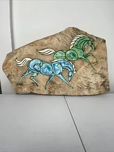 Placa de pared de dos caballos vintage MCM Hagen Renaker en muy buen estado envío gratuito - Imagen 1 de 11