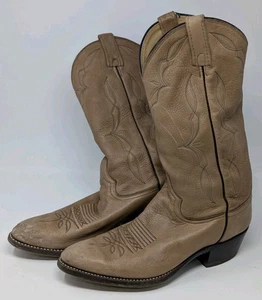 Dan Post Westernstiefel Elchleder Herren 8.5D halbhoch zum Überziehen 6557 hellbraun Leder - Bild 1 von 17