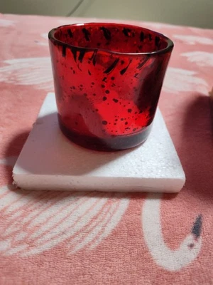 PORTAVELAS VOTIVAS POTTERY BARN HALLOWEEN ROJO MERCURIO NUEVO Foto 1 de 4