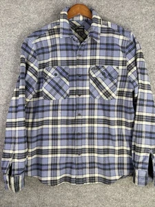 Brixton Herren Standard Fit Bowery kariert Knopfleiste Flanellhemd Größe Large blau - Bild 1 von 11