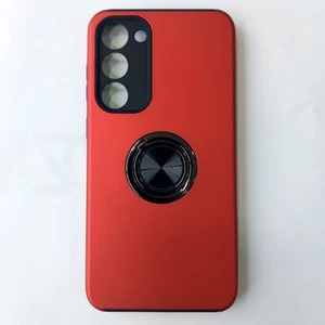 Coque plastique Samsung Galaxy S23 Plus anneau invisible protection contre les chutes rouge feu - Photo 1 sur 3
