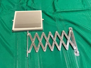Mid Century Jerdon Accordion Wall Mount Pivoting Make Up Vanity Mirror Scissor - Picture 1 of 8