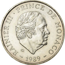 [#488635] Coin, Monaco, Rainier III, 100 Francs, 1989, AU, Silver, KM:164