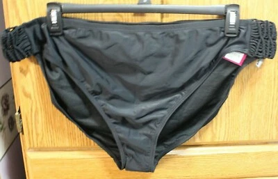 Размер Juniors 3 X. Черный купальник бикини низ. Hipster. Стороны Macramé. Новый с Ярлыками. - Изображение 1 из 3