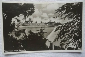 Vintage View From Paget Bermuda Real Photo Postcard Unused  - Picture 1 of 2