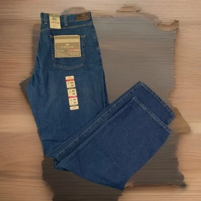 Jeans Savane masculino tamanho 40x34 ajuste relaxado perna reta 452 - Lavado em pedra novo com etiquetas - Imagem 1 de 4