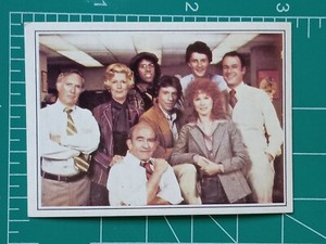 1980 TELE POP card LOU GRANT FULL CAST Ed Asner TV SHOW MUSIC ROCK STARS TELEPOP