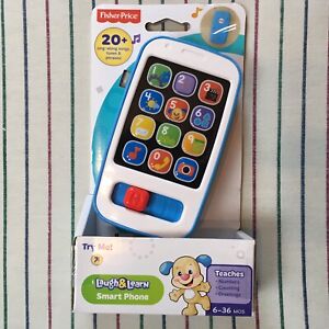 007 Fisher-Price Toy Cellphone | Kids 6-36 Months | Smart Phone Laugh Learn BLUE