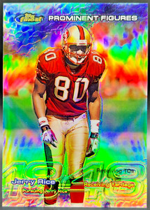1999 Topps Finest Prominent Figures Jerry Rice 916/1848 NM+ REFRACTOR #PF54