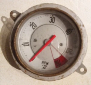 Vintage AC 90mm Diameter 6K Rev Counter / Tachometer - Manual Drive Kit Car -60s - Picture 1 of 4