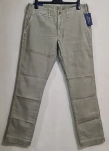 Pantalone chino Polo Ralph Lauren vernice spina di pesce verde taglia 36W 34L - Foto 1 di 12