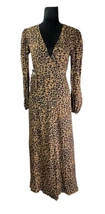 & Other Stories Eur 32 EE. UU. 0 Vestido Maxi Envolvente Estampado Animal Los Angeles Atelier - Imagen 1 de 18