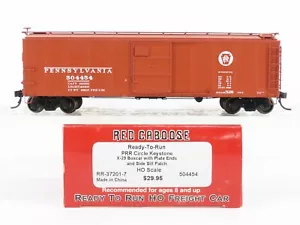 HO Scale Red Caboose RR-37201-7 PRR Pennsylvania Single Door Box Car #504454 - Picture 1 of 12