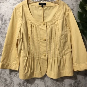 Talbots Pleated Button Up Jacket Womens Size 16 XL Extra Large Pockets Short - Picture 1 of 15