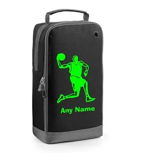 Basketball Player Print Personalised Sports Shoe Football Rugby Boot Bag School - Picture 1 of 14
