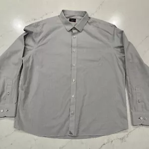 UNTUCKit Mens 2XL XXL Shirt Long Sleeve Button Up Whte Gray Wrinkle Free Checked - Picture 1 of 11