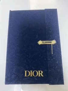 Christian Dior Journal Notebook & Star Key Chain Ring Charm Leather Silver NIB - Picture 1 of 4