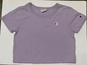 Champion Womens Heritage Athletic Apparel Purple Sz Small Cropped T-shirt shirt - Picture 1 of 17