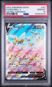 PSA 10 BEEDRILL V 161 ASTRAL RADIANCE ALT ART POKEMON GEM MINT - Bild 1 von 2